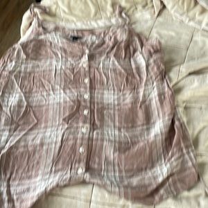 Brown and cream tank top